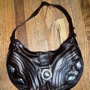 Black Brown Ripani Vintage Leather Purse